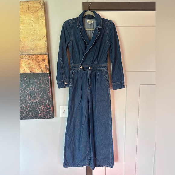 MADEWELL Denim Tailored Jumpsuit in Norvell Wash SIZE 2 - Picture 2 of 11
